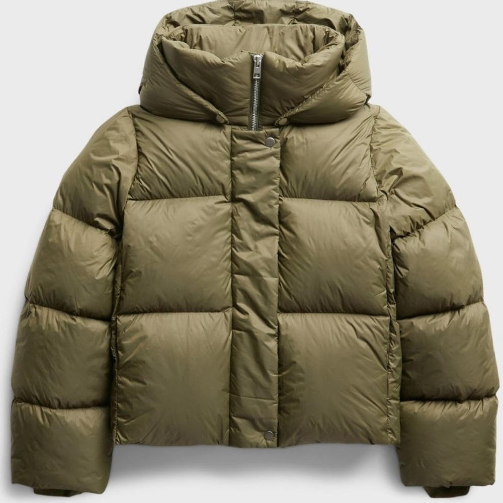 Banana Republic Olive Puffer Down Jacket - Picture 2 of 6